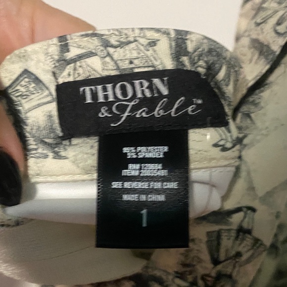 Thorn & Fable Through The Looking Glass Art Suspender Skirt - Picture 3 of 12